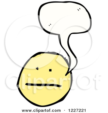Clipart of a Talking Emoticon - Royalty Free Vector Illustration by lineartestpilot