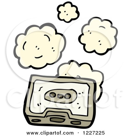 Clipart of a Dusty Cassette Tape - Royalty Free Vector Illustration by lineartestpilot