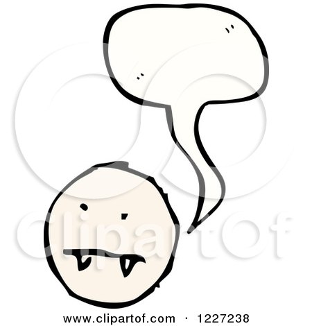 Clipart of a Talking Vampire Emoticon - Royalty Free Vector Illustration by lineartestpilot