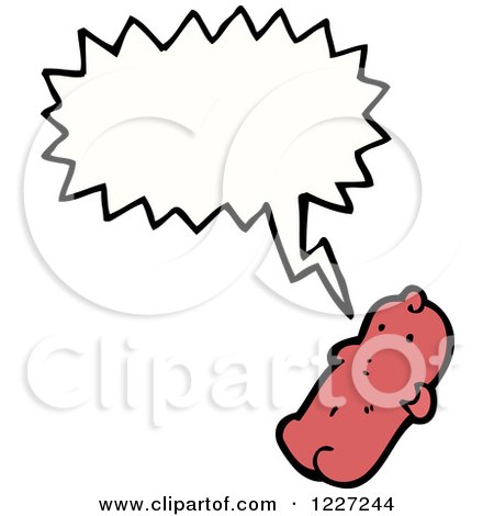 Clipart of a Talking Gummy Candy - Royalty Free Vector Illustration by lineartestpilot