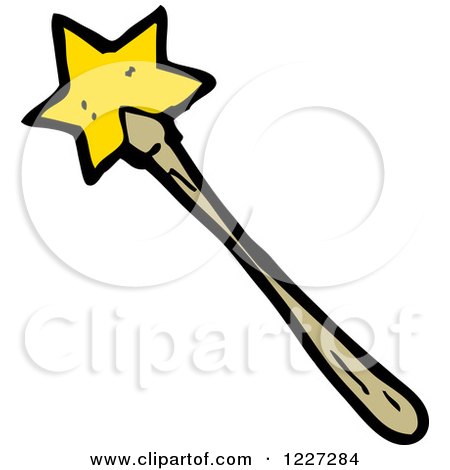 Clipart of a Magic Wand - Royalty Free Vector Illustration by lineartestpilot