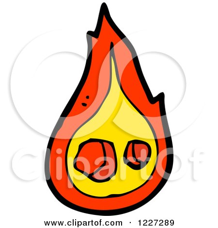 Clipart of a Fire - Royalty Free Vector Illustration by lineartestpilot