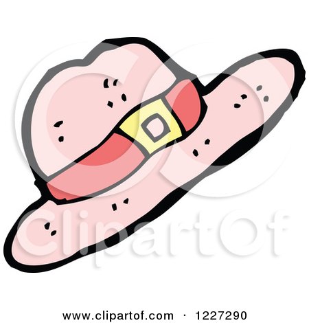 Clipart of a Pink Hat - Royalty Free Vector Illustration by lineartestpilot