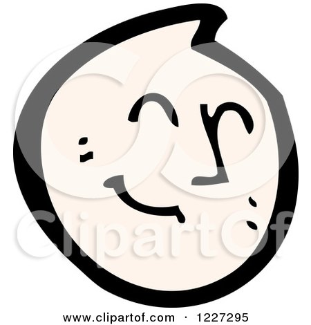 Clipart of a Happy Emoticon - Royalty Free Vector Illustration by lineartestpilot
