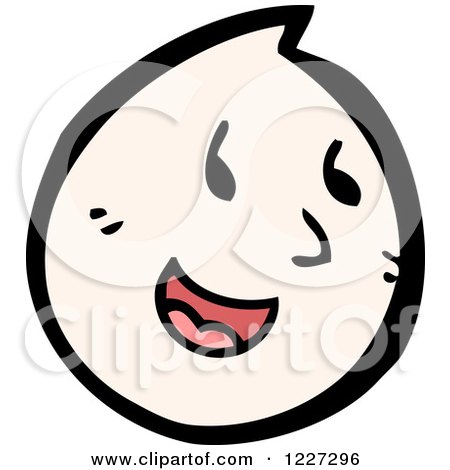 Clipart of a Smiling Emoticon - Royalty Free Vector Illustration by lineartestpilot