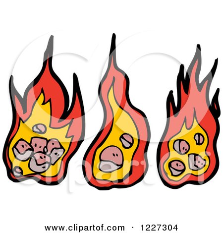 Clipart of Fires - Royalty Free Vector Illustration by lineartestpilot