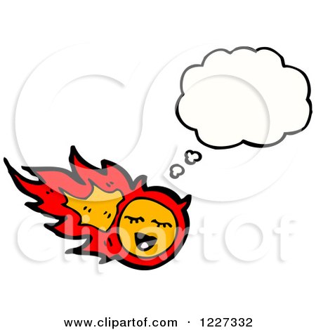 Clipart of a Fire Talking - Royalty Free Vector Illustration by lineartestpilot
