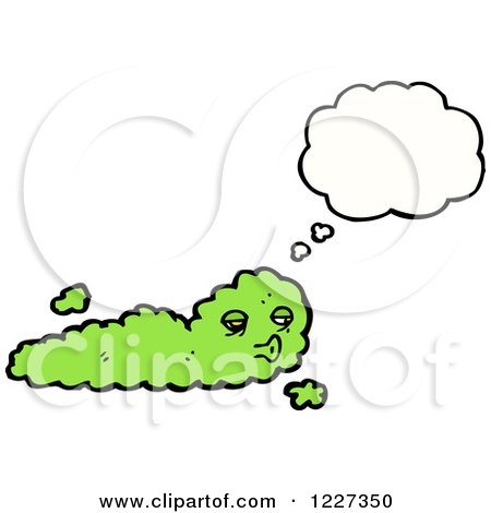 Clipart of a Monster Thinking - Royalty Free Vector Illustration by lineartestpilot