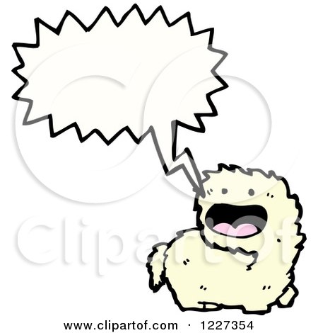 Clipart of a Talking Dog Monster - Royalty Free Vector Illustration by lineartestpilot