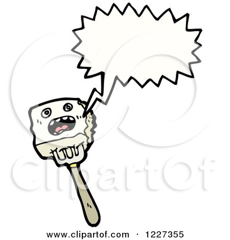 Clipart of a Talking Cube of Sushi - Royalty Free Vector Illustration by lineartestpilot