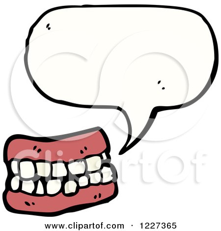 Clipart of Talking Teeth - Royalty Free Vector Illustration by lineartestpilot