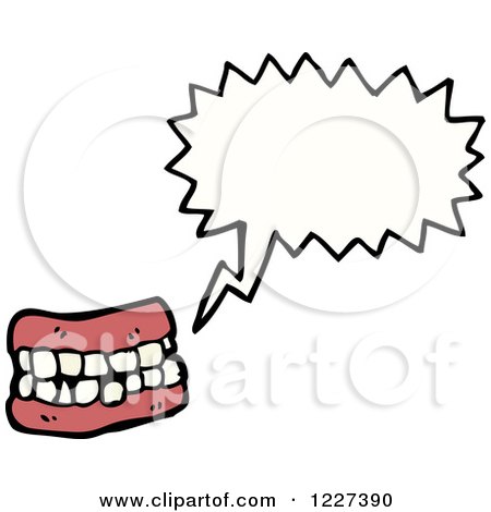 Clipart of Talking Teeth - Royalty Free Vector Illustration by lineartestpilot