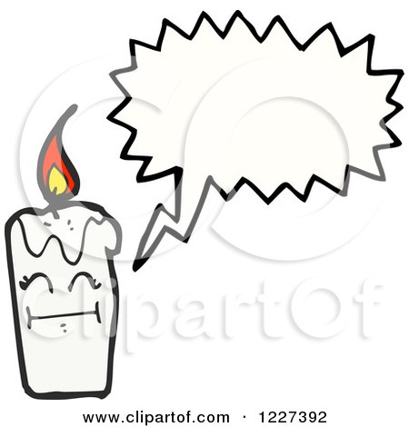 Clipart of a Talking Candle - Royalty Free Vector Illustration by lineartestpilot
