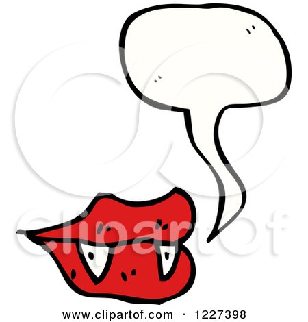 Clipart of a Talking Vampiress Mouth - Royalty Free Vector Illustration by lineartestpilot