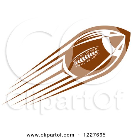 Clipart of a Flying American Football - Royalty Free Vector Illustration by Vector Tradition SM