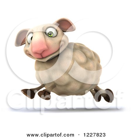 running sheep cartoon