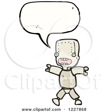 Clipart of a Talking Robot - Royalty Free Vector Illustration by lineartestpilot