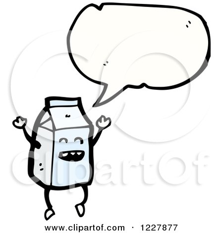 Clipart of a Talking Milk Carton - Royalty Free Vector Illustration by lineartestpilot