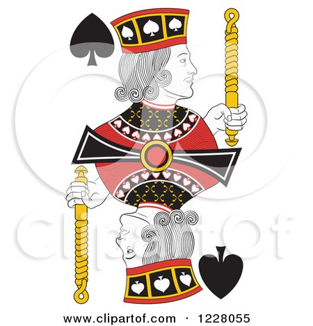 Clipart of a Jack of Spades - Royalty Free Vector Illustration by Frisko