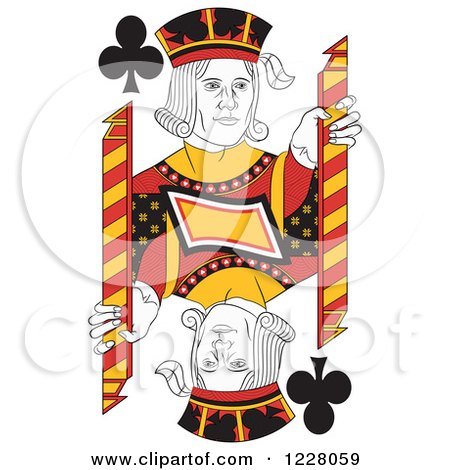 Clipart of a Jack of Clubs - Royalty Free Vector Illustration by Frisko