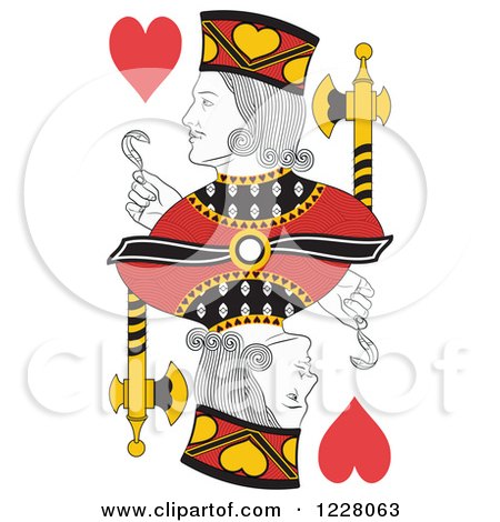 Clipart of a Jack of Hearts - Royalty Free Vector Illustration by Frisko