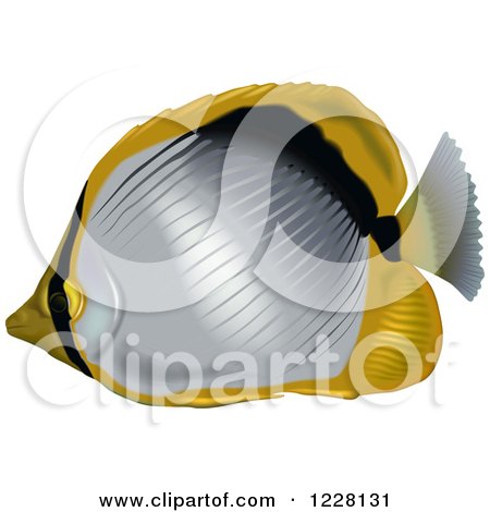 Clipart of a Blackback Butterflyfish - Royalty Free Vector Illustration by dero