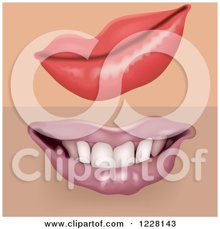Clipart of Female Mouths - Royalty Free Vector Illustration by dero