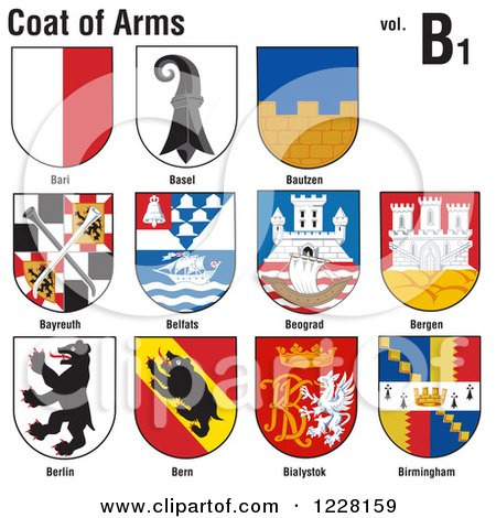 Clipart of Coats of Arms 3 - Royalty Free Vector Illustration by dero