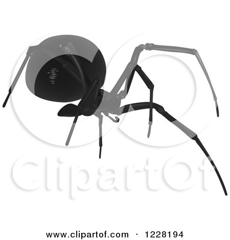 Clipart of a Southern Black Widow Spider - Royalty Free Vector Illustration by dero