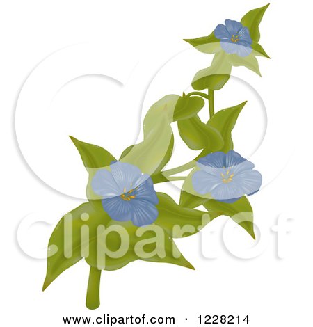 Clipart of a Flowering Vine - Royalty Free Vector Illustration by dero