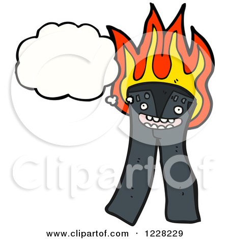 Clipart of a Thinking Hot Pants - Royalty Free Vector Illustration by lineartestpilot