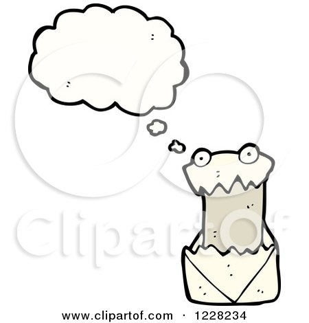 Clipart of a Thinking Bill - Royalty Free Vector Illustration by lineartestpilot