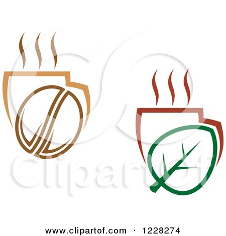 Clipart of Tea and Coffee Cups - Royalty Free Vector Illustration by Vector Tradition SM