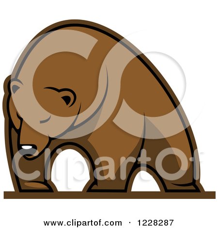 Clipart of a Brown Bear - Royalty Free Vector Illustration by Vector Tradition SM