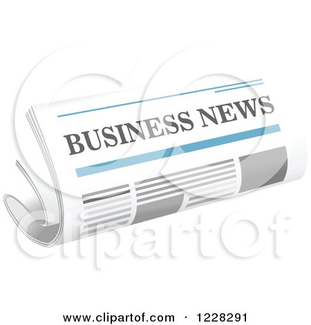 Clipart of a Business Newspaper - Royalty Free Vector Illustration by Vector Tradition SM
