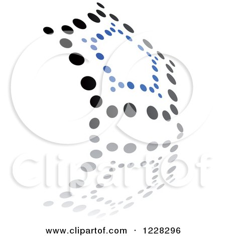 Clipart of a Blue and Black Star Logo - Royalty Free Vector Illustration by Vector Tradition SM