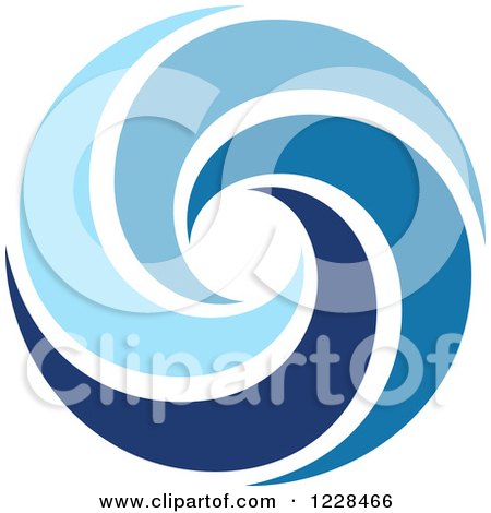 Clipart Of A Blue Spiral  - Royalty Free Vector Illustration by elena
