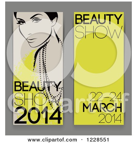 Clipart of Vertical Beauty Show 2014 Designs - Royalty Free Vector Illustration by elena