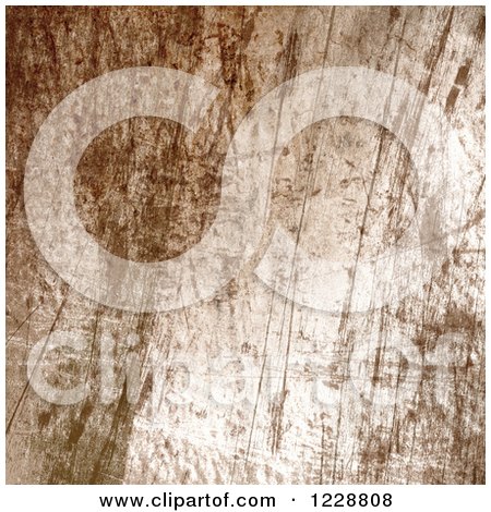 Clipart of a Scratched and Stained Brown Background - Royalty Free Illustration by KJ Pargeter