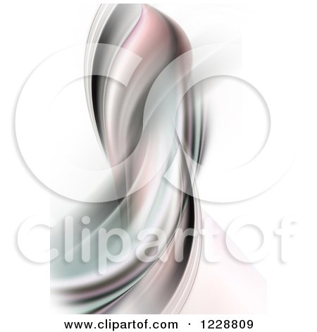 Clipart of a Vertical Flowing Wave Background - Royalty Free Illustration by KJ Pargeter