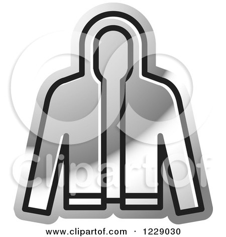 Clipart of a Silver Jacket Icon - Royalty Free Vector Illustration by Lal Perera