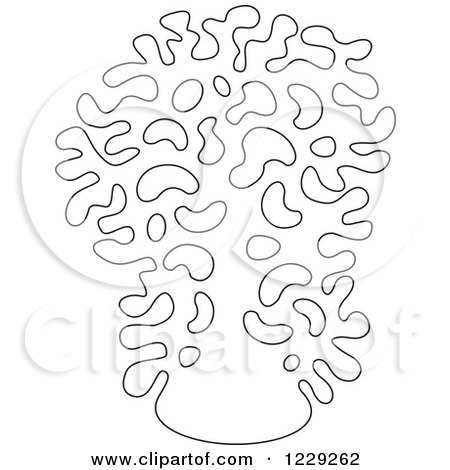 Clipart of an Outlined Coral - Royalty Free Vector Illustration by Alex Bannykh