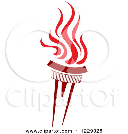 Clipart of a Flaming Red Torch 13 - Royalty Free Vector Illustration by Vector Tradition SM