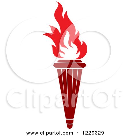Clipart of a Flaming Red Torch 10 - Royalty Free Vector Illustration by Vector Tradition SM