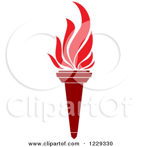 Clipart of a Flaming Red Torch 9 - Royalty Free Vector Illustration by Vector Tradition SM
