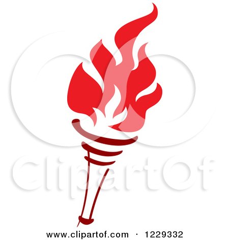 Clipart of a Flaming Red Torch 8 - Royalty Free Vector Illustration by Vector Tradition SM
