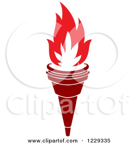 Clipart of a Flaming Red Torch 4 - Royalty Free Vector Illustration by Vector Tradition SM