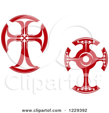 Clipart of Red Crosses - Royalty Free Vector Illustration by Vector Tradition SM
