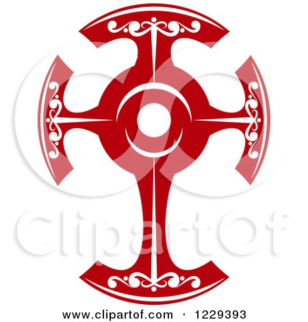 Clipart of a Red Cross - Royalty Free Vector Illustration by Vector Tradition SM