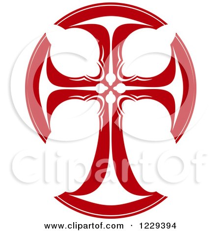 Clipart of a Celtic Red Cross - Royalty Free Vector Illustration by Vector Tradition SM